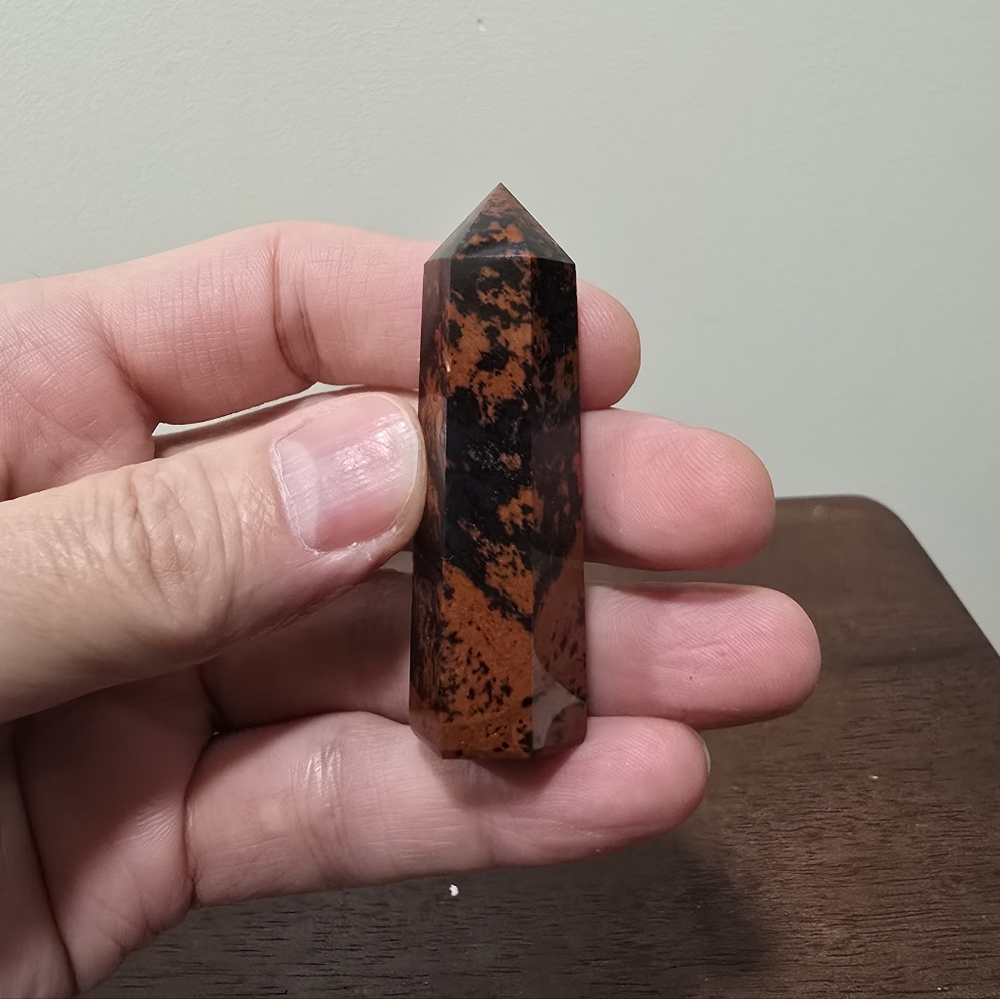 Mahogany Obsidian Crystal Tower